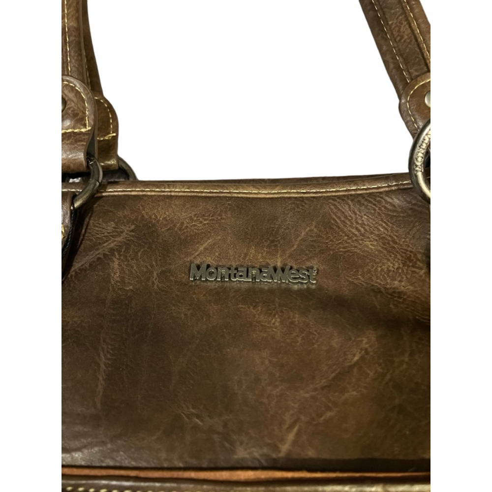 Montana West Brown Studded Fringe Shoulder Bag - Picture 5 of 15